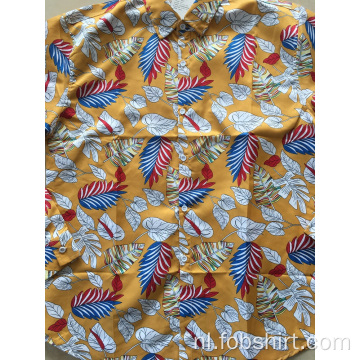Katoenen Hawaï-overhemd met drukwerk 133x72